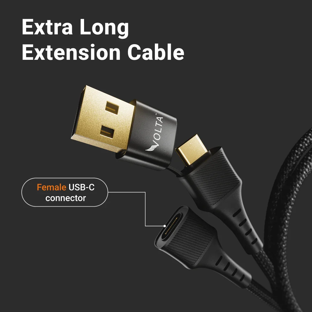 Volta USB-C & A Extension Cable - Image 3