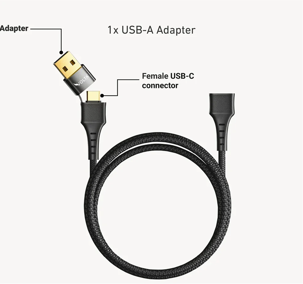 Volta USB-C & A Extension Cable - Image 5